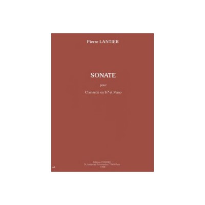 LANTIER PIERRE - SONATE - CLARINETTE SIB ET PIANO