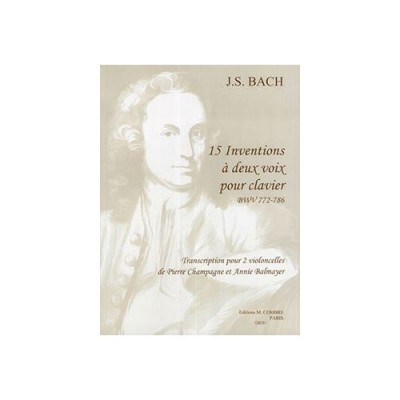 COMBRE BACH J.S - INVENTIONS A 2 VOIX (15) - TRANSCRIPTION POUR 2 VIOLONCELLES