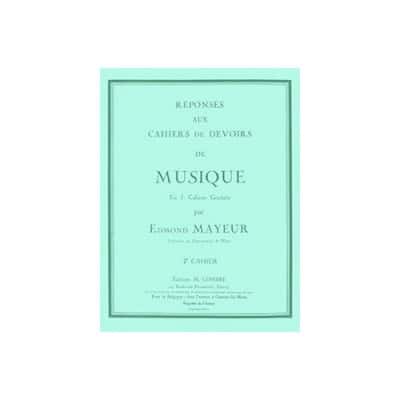 COMBRE MAYEUR EDMOND - REPONSES AUX DEVOIRS DU N.2 - FORMATION MUSICALE