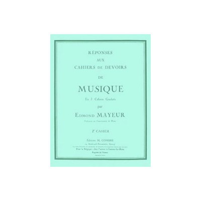 MAYEUR EDMOND - REPONSES AUX DEVOIRS DU N.2 - FORMATION MUSICALE