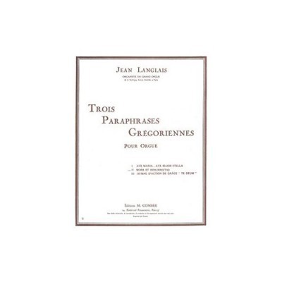 COMBRE LANGLAIS JEAN - MORS ET RESURRECTIO (PARAPHRASE GREGORIENNE N.2) - ORGUE