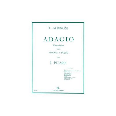 ALBINONI T. - ADAGIO - VIOLON ET PIANO 