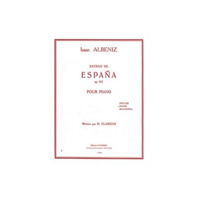 ALBENIZ - TANGO EXTR. D'ESPANA OP.165 - PIANO