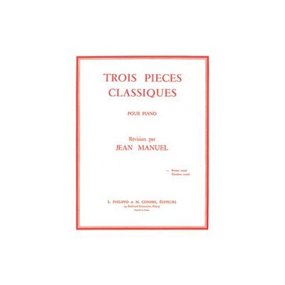 MANUEL JEAN - PIECES CLASSIQUES (3) VOL.1 - PIANO