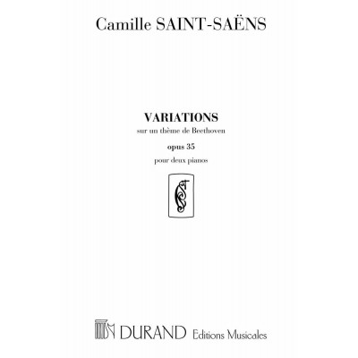 SAINT SAENS C. - VARIATIONS THEME BEETHOVEN OP 35 - 2 PIANOS
