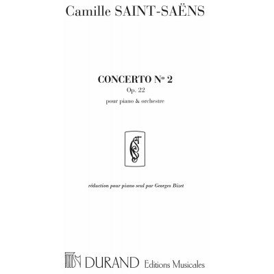 DURAND SAINT SAENS C. - CONCERTO N 2 OP 22 - PIANO