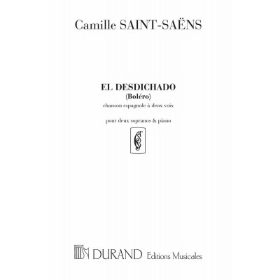 SAINT SAENS C. - EL DESDICHADO (BOLERO) - CHANT ET PIANO