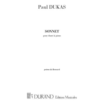  Dukas - Sonnet - Chant Et Piano