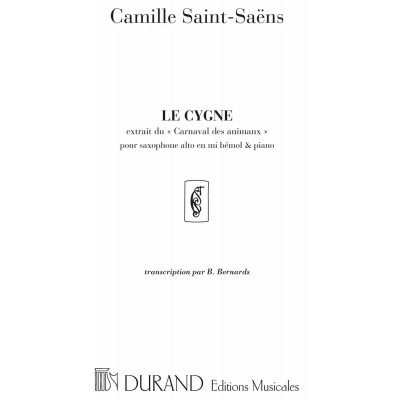 DURAND SAINT SAENS C. - LE CYGNE - SAXOPHONE ET PIANO
