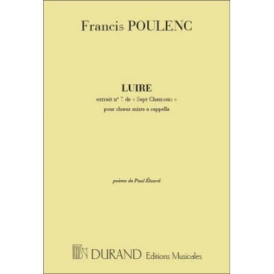 POULENC F. - LUIRE - CHOEUR