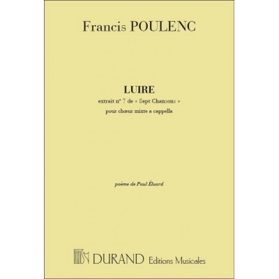 POULENC F. - LUIRE - CHOEUR