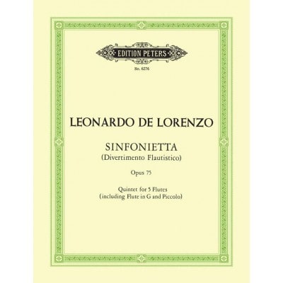 LORENZO LEONARDO DE - SINFONIETTA (DIVERTIMENTO FLAUTISTICO) - FLUTE ENSEMBLE