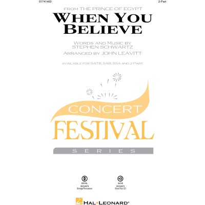 HAL LEONARD When You Believe