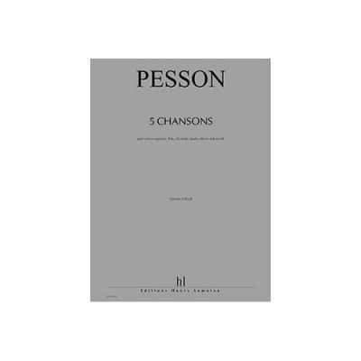  Pesson Gerard - Chansons (5) - Mezzo-soprano, 5 Instruments