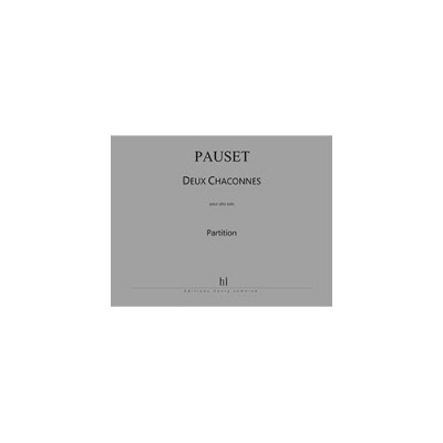 PAUSET - CHACONNES (2) - ALTO