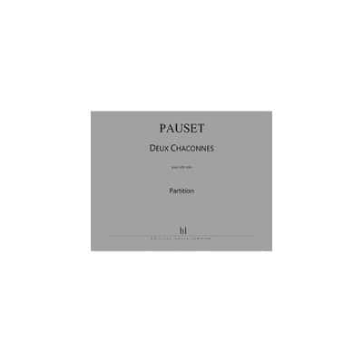 PAUSET - CHACONNES (2) - ALTO