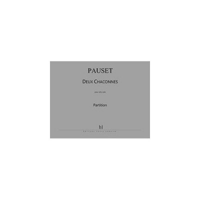 PAUSET BRICE - CHACONNES (2) - ALTO