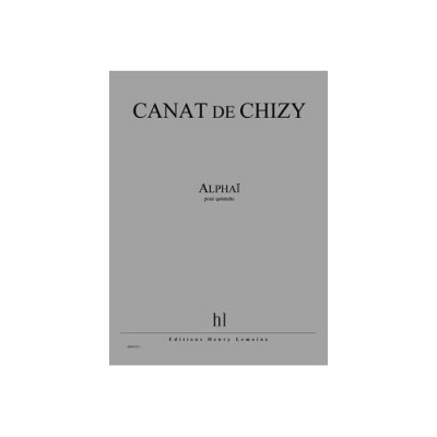 LEMOINE Canatchizy - Alphaï (fl/clar/vl/vc/perc) - Quintette