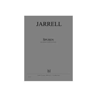LEMOINE JARRELL MICHAEL - SPUREN (NACHLESE VII) - PARTITION
