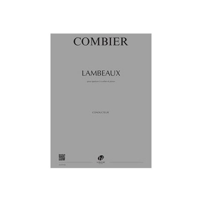 LEMOINE Combier - Lambeaux - Quintette Avec Piano