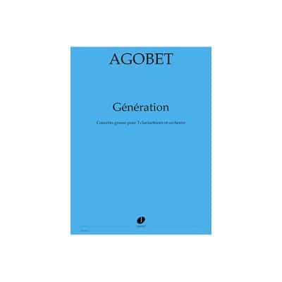 AGOBET - GÉNÉRATIONS (3CL/ORCH) - 3 CLARINETTES ET ORCHESTRE