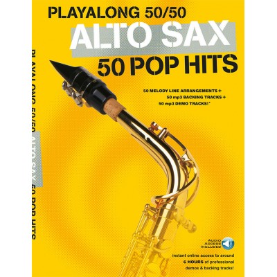Playalong 50/50: Alto Sax - 50 Pop Hits - English version