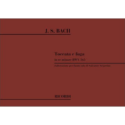 RICORDI BACH J.S. - TOCCATA E FUGA IN RE MIN. BWV 565 - FLUTE