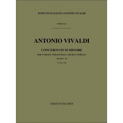 VIVALDI A. - CONCERTI IN SI MIN. OP.III N.10 RV 580 - VIOLONS