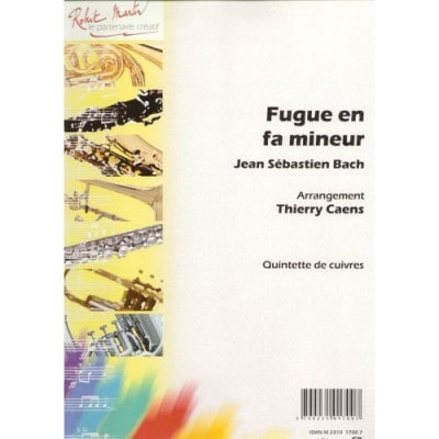 BACH J.S. - CAENS T. - FUGUE EN FA MINEUR