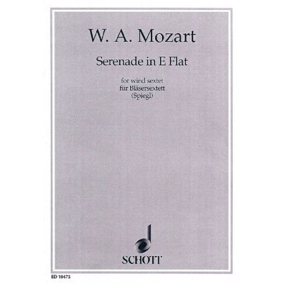 Mozart W.a. - Serenade In E Flat Major Kv 375 - 2 Clarinets, 2 Horns And 2 Bassoons