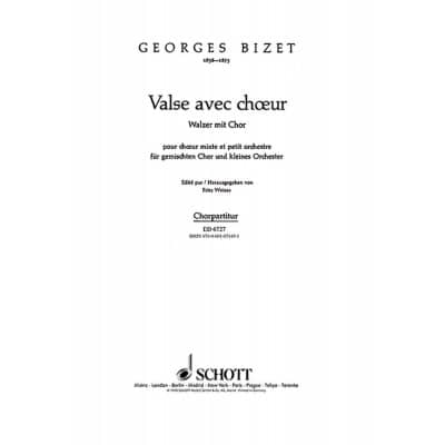  Bizet Georges - Valse Avec Choeur - Mixed Choir  And Small Orchestra Or Piano