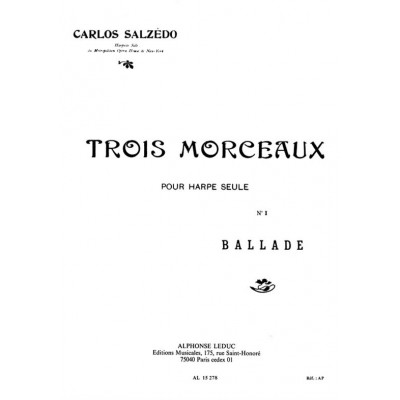 3 Morceaux No1 Ballade Harp
