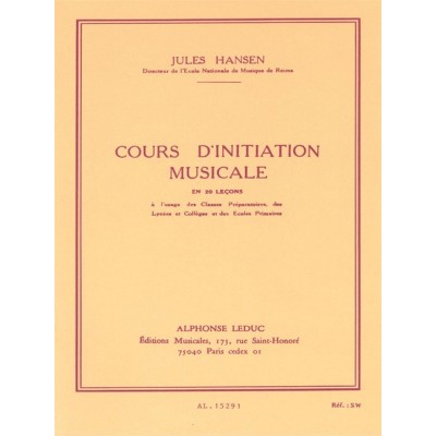 Cours Dinitiation Musicale en 20 Lecons Cle de Sol