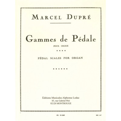 Gammes De Pédale pour Orgue