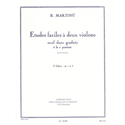 LEDUC Etudes Faciles A Deux Violins Vol.1