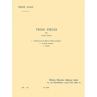 LEDUC 3 Pieces pour Grand Orgue
