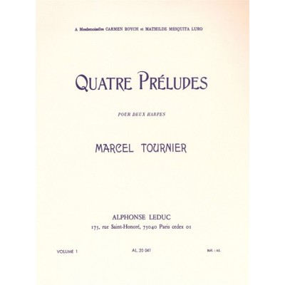 LEDUC Quatre Préludes - Four Preludes Vol. 1