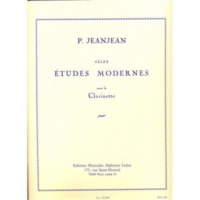 LEDUC 16 Modern Studies for Clarinet