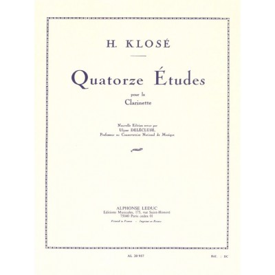 14 Etudes pour la clarinette