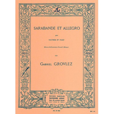 LEDUC Sarabande et Allegro pour Hautbois et Piano