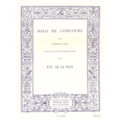 LEDUC Solo de Concours pour trombone et piano