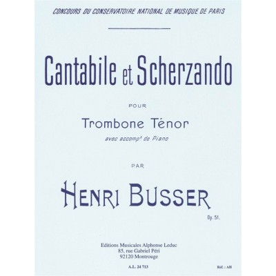 LEDUC Cantabile and Scherzando, for Trombone and Piano