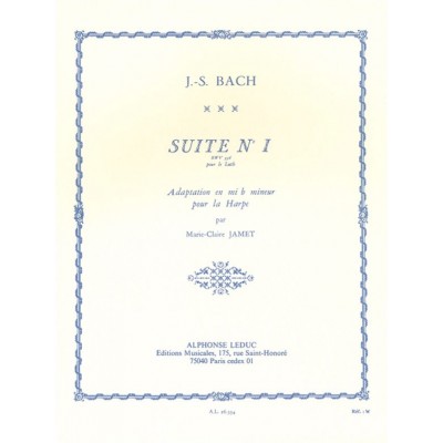 LEDUC Suite No.1 BWV 996 for Lute Adapted