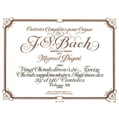 Oeuvres Complètes Pour Orgue Volume 12