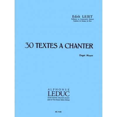 30 Textes a Chanter
