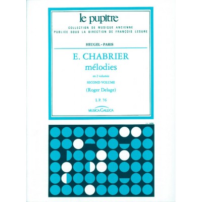HEUGEL Mélodies volume 2/lp76/chant et piano