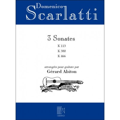 DURAND 3 Sonates K.113 / K.380 / K.466