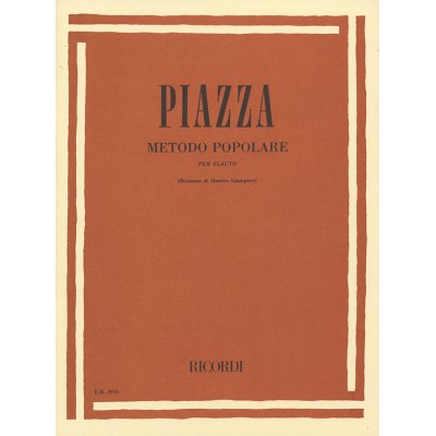 RICORDI Metodo Popolare Per Flauto