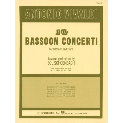 SCHIRMER 10 Bassoon Concerti, Vol. 1