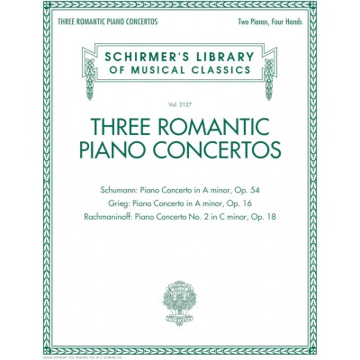 SCHIRMER Three Romantic Piano Concertos